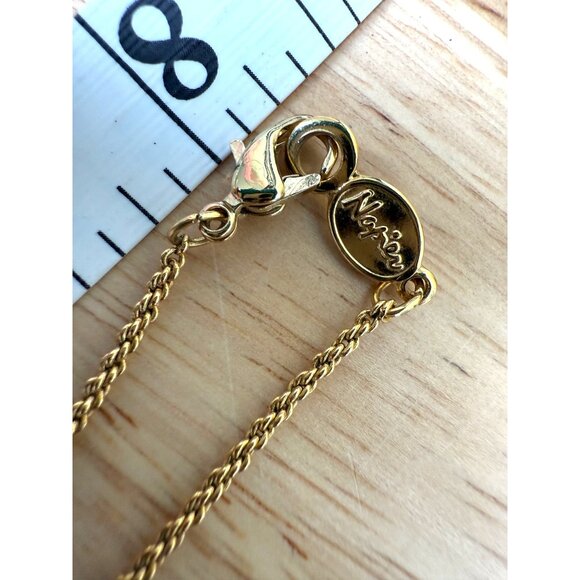 Napier Gold-Tone Real Leaf Pendant Necklace 20" Chain - Picture 2 of 9